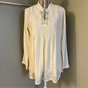 Sundance Cream Embroidered Blouse